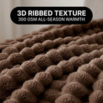 Throw Blanket – Soft, Lightweight Ribbed Design - 5