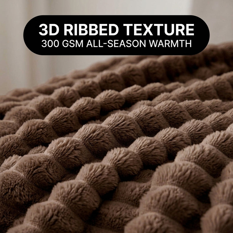 Throw Blanket – Soft, Lightweight Ribbed Design - 5