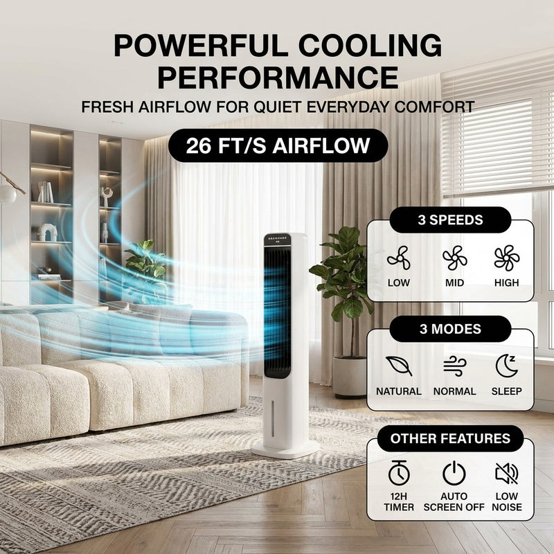 3-in-1 Evaporative Air Cooler Tower Fan with Remote Control - 5