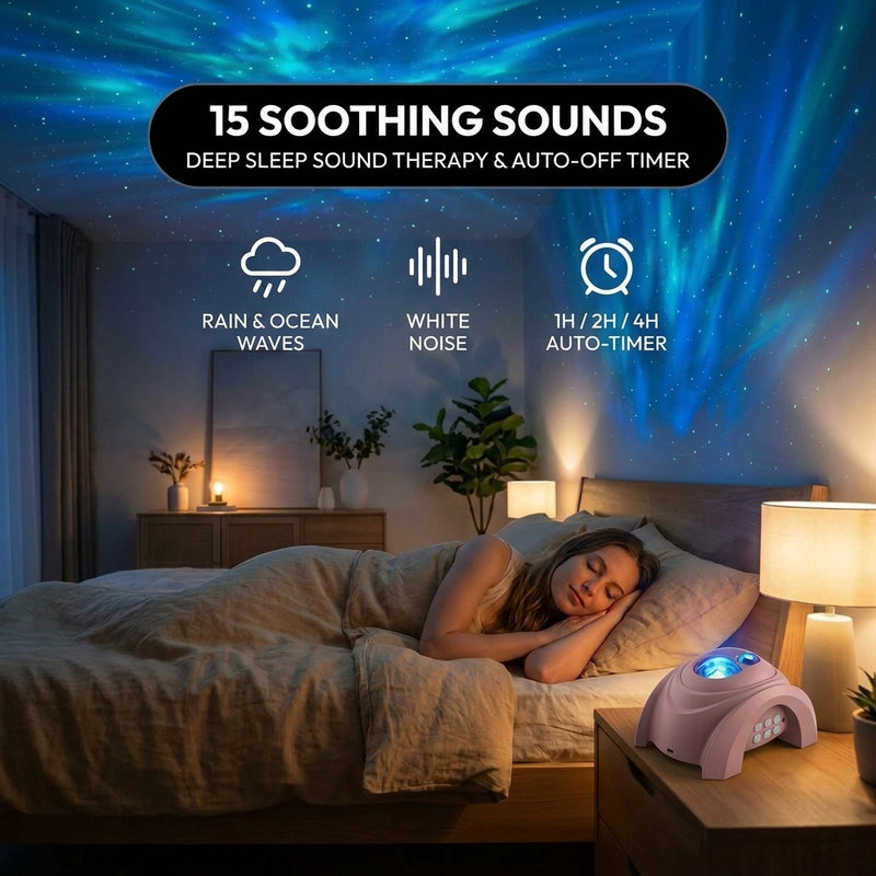 GALAXY PROJECTOR – WHITE NOISE, BLUETOOTH SPEAKER & REMOTE - 5