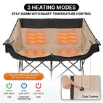 Heated Camping Chair for Adult Outdoor Activities - Portable Folding Heated Chair with 3 Adjustable Heat Levels, Heating Backrest Cushion Support 264LBS for Patio Camping (Battery Not Included) - 5