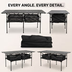 Aluminum Folding Camping Table – Portable Roll-Up with Carry Bag - 5