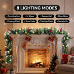 CHRISTMAS GARLAND WITH LIGHTS – PRE-LIT HOLIDAY GREENERY - 5
