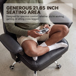 Big & Tall Office Chair with Footrest – Reclining Ergonomic Executive Chair, Wide Memory-Foam Seat, Adjustable Height - 5