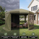 15x15 Pop-Up Gazebo Screen Tent – Large Outdoor Screen House with Mesh Walls & Carry Bag - 5