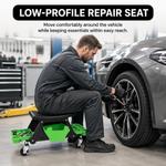 Mobile Mechanic Toolbox Seat with Drawers - Rolling Mechanic Stool with Sliding Tool Tray, Shop Stool with Wheels for Garage & Workshop, Auto Repair - 5