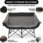 Heated Camping Chair for Adult Outdoor Activities - Portable Folding Heated Chair with 3 Adjustable Heat Levels, Heating Backrest Cushion Support 264LBS for Patio Camping (Battery Not Included) - 5