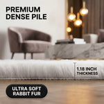 Faux Rabbit Fur Shaggy Rug – Ultra Soft Fluffy Machine Washable Area Rug for Bedroom, Living Room & Teen Room - 5