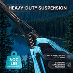 DOUBLE CAMPING HAMMOCK WITH REVERSIBLE BUG NET – 2 PERSON, 660 LB - 5