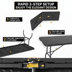 8 ft Heavy Duty Folding Table - 5
