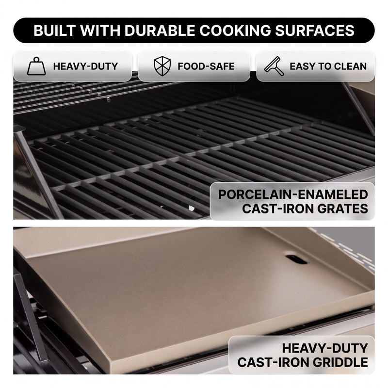 Grate for Outdoor Backyard BBQ Cooking - 5