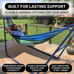 Adjustable 9-14FT Heavy-Duty Hammock Stand – 550-660LBS Outdoor/Indoor Steel Frame - 5