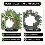 EUCALYPTUS WREATH FOR FRONT DOOR – FARMHOUSE GREENERY DÉCOR - 5