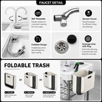 Folding Fish Cleaning Table with Sink & Sprayer Options - 5