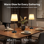 Cordless Rechargeable Table Lamp with Fabric Shade – Dimmable LED Desk Lamp - 5