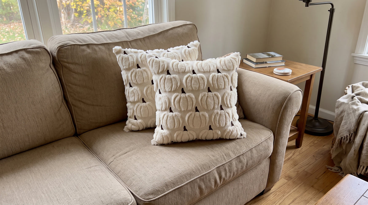 Pumpkin Pillow Covers Set of 2 | 3D Fall Decorative Covers - image 5