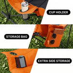 Oversized Folding Rocking Camping Chair with Padded Headrest - 5