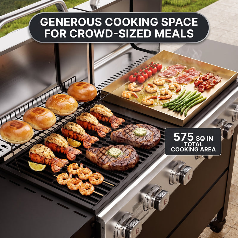 Grate for Outdoor Backyard BBQ Cooking - 5