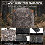 Silent Pop Up Hunting Blind with 270° See Through View – Waterproof Camo Ground Blind Tent for Turkey and Deer Hunting, 1-7 Person Capacity - 5