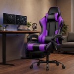 GAMING CHAIR WITH FOOTREST – LUMBAR SUPPORT & 360° SWIVEL - 5