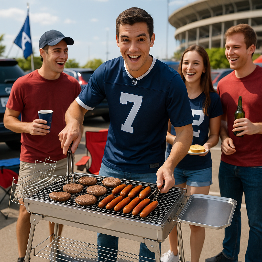 Premium Stainless Steel Foldable Charcoal Grill with Advanced Ventilation System