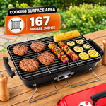 PORTABLE TABLETOP BBQ GRILL – CHARCOAL OUTDOOR GRILLS FOR CAMPING, PATIO, BEACH & BACKYARD - 5