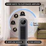 Tower Fan With Remote – 90° Oscillation, 36″ & 42″ - 5