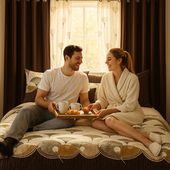 SereniSoft 9-Piece All-Season Microfiber Bedding & Curtain Collection