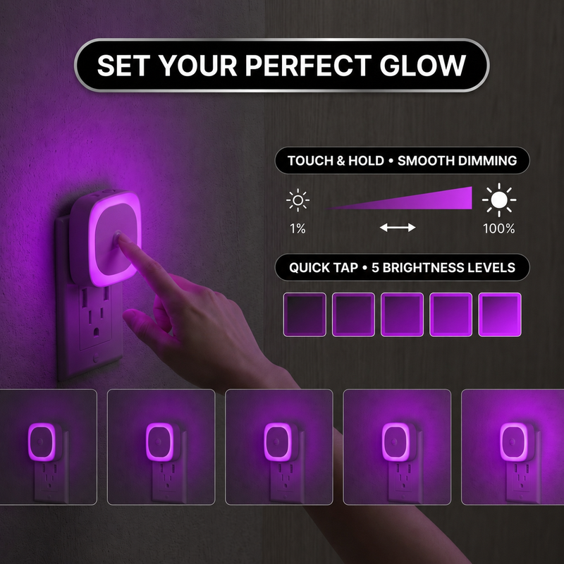 PLUG-IN NIGHT LIGHT – MOTION SENSOR, DUSK-TO-DAWN & DIMMING - 5