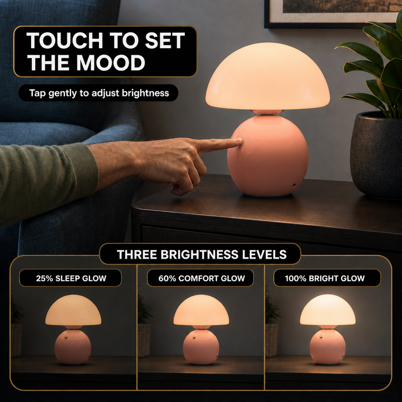 MUSHROOM LAMP – CORDLESS, RECHARGEABLE & TOUCH-DIMMABLE - 5
