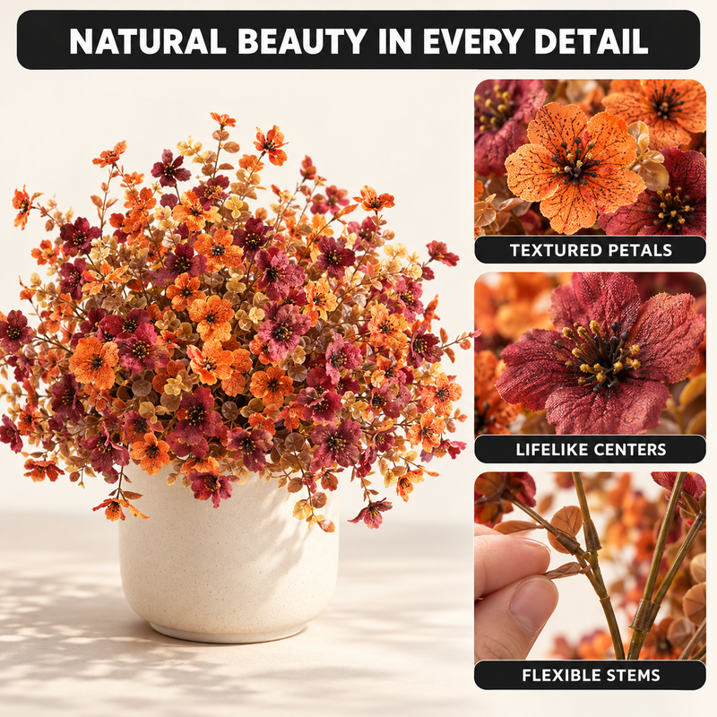 ARTIFICIAL FLOWERS FOR OUTDOORS – UV-RESISTANT FALL MIX - 5