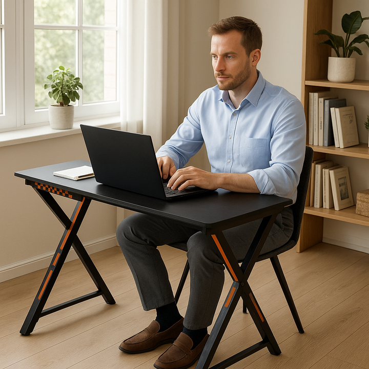 CompactEase Modern Ergonomic Desk for Small Spaces