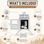PORTABLE WOOD STOVE FOR CAMPING, TENT STOVE - 5