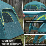 5–8 PERSON FAMILY DOME CAMPING TENT – WATERPROOF OUTDOOR TENT WITH RAINFLY & CARRY BAG - 5
