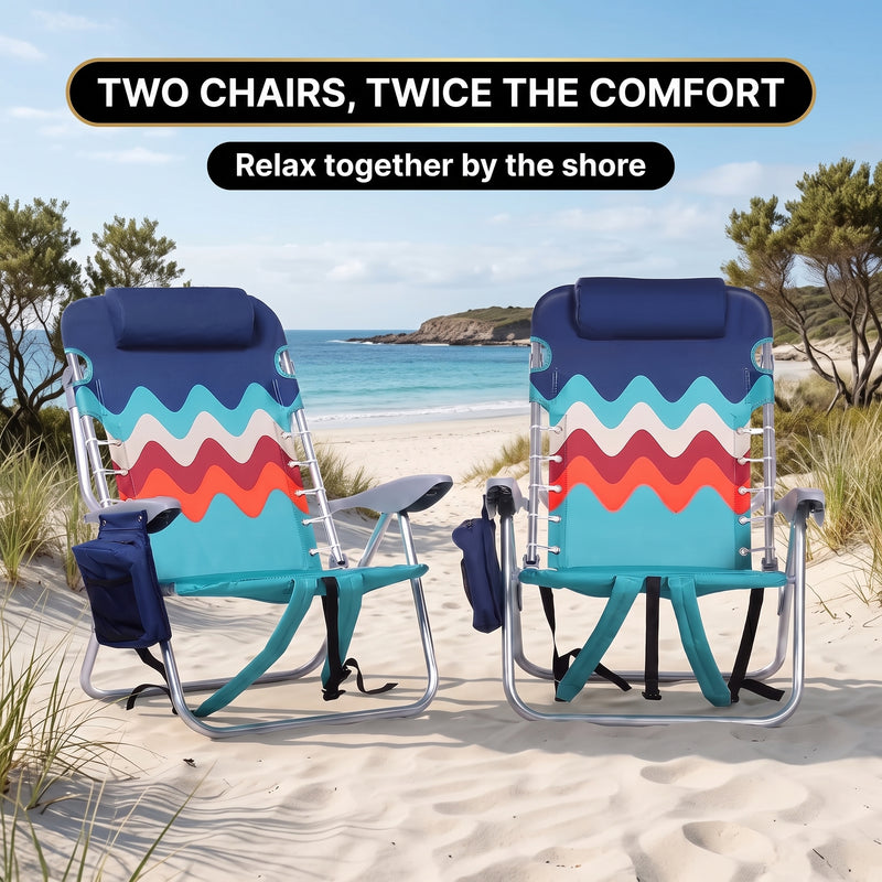 Big & Tall XL Backpack Beach Chair – 2 Pack - 5