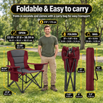 Heavy Duty Camping Chair with Cooler Storage – Single or Twin Pack - 5