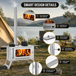 PORTABLE WOOD STOVE FOR CAMPING, TENT STOVE - 5