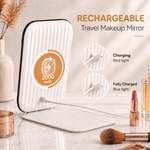 Portable LED Makeup Mirror – Rechargeable, Adjustable Brightness, Compact & Travel-Friendly - 5