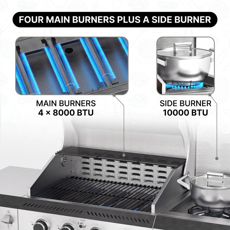 Grate for Outdoor Backyard BBQ Cooking - 5