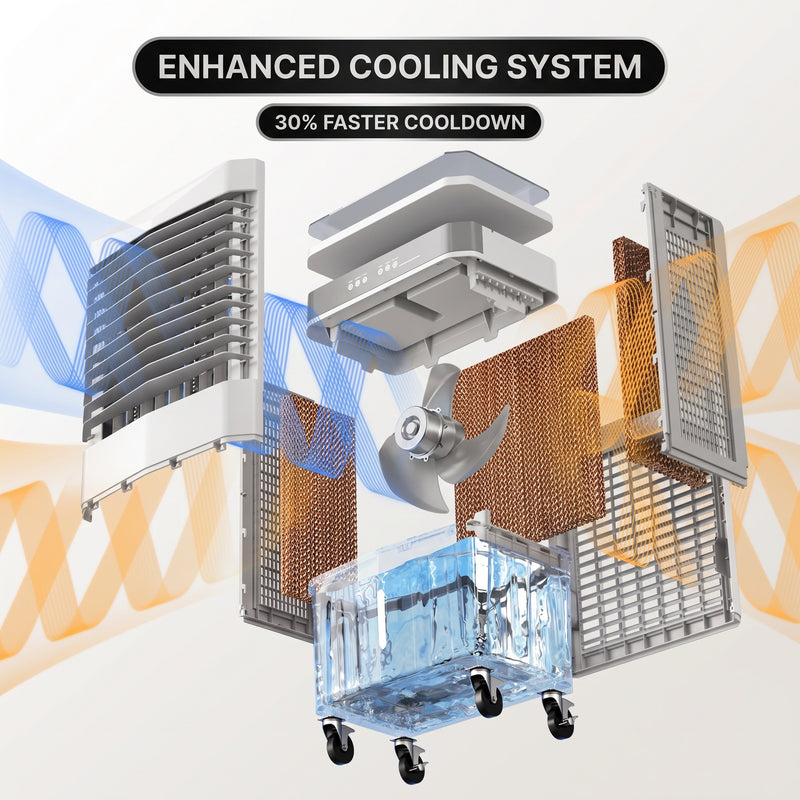 3-in-1 Evaporative Air Cooler Tower Fan with Remote Control - 5