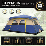 8–10 Person Instant Cabin Camping Tent with Room Divider - 5