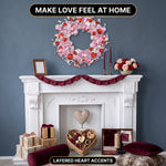 VALENTINE WREATHS FOR FRONT DOOR – HEART & BERRY FLORAL WREATH FOR VALENTINE’S DAY DÉCOR - 5