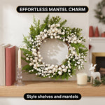 CHRISTMAS BERRY WREATH FOR FRONT DOOR – WINTER PINE HOLIDAY DÉCOR - 5