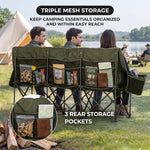 Oversized Padded 3-Person Folding Camping Loveseat Chair – Heavy Duty Outdoor Seating - 5