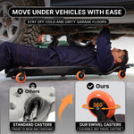 Low Profile Rolling Garage Creeper - Mechanic Creeper with Padded Headrest & Tool Trays, Under Car Roller for Automotive Repair, Rolling Car Creeper - 5