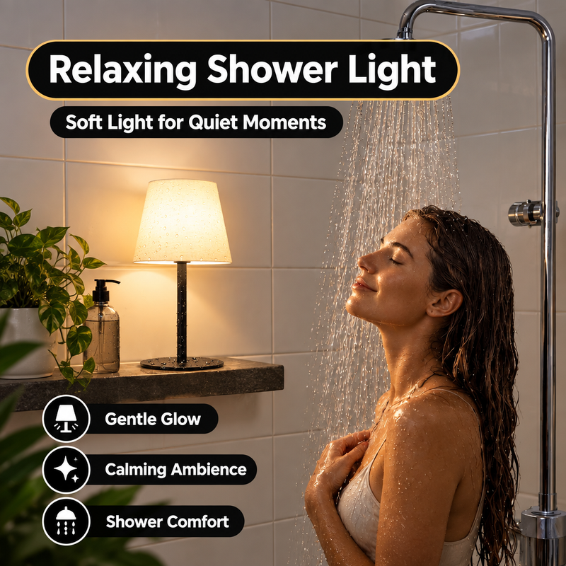 CORDLESS TABLE LAMP – RECHARGEABLE & WATERPROOF FOR SHOWER, BATHROOM AND OUTDOOR USE - 5