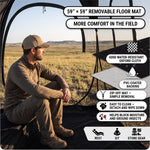Hunting Blind with Floor Mat, 360 Degree See Through Ground Blind with Carrying Bag, 2/3/4 Person Pop Up Camouflage Tent Portable Concealed Shelter - 5