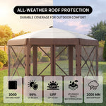 Vevor 12x12 Pop-Up Screen Tent Gazebo – 6-Sided Mesh Shelter with Carry Bag (8–10 People) - 5