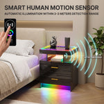 NIGHTSTAND WITH CHARGING STATION – LED, USB-C & DRAWERS - 5