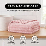 Throw Blanket – Soft, Lightweight Ribbed Design - 5